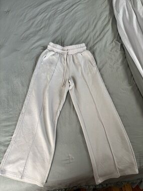 Avia Neutral Beige Elastic Waist Active Sweat Pants Cream